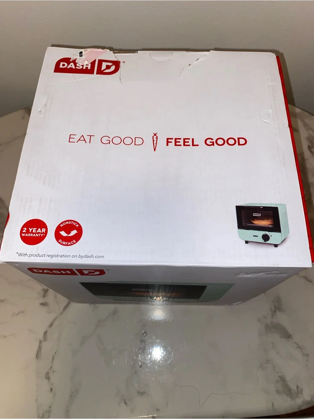 DASH - Mini Metal Toaster Oven in Light Blue